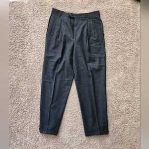 VESTIMENTA Italian Men's Black 100% Wool DressPants Size 33